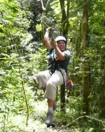 Zipline through the forest (not me, but you get the idea)